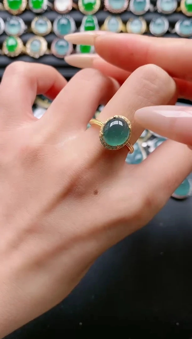 【闪购商品】翡翠戒指银S925镶嵌1111