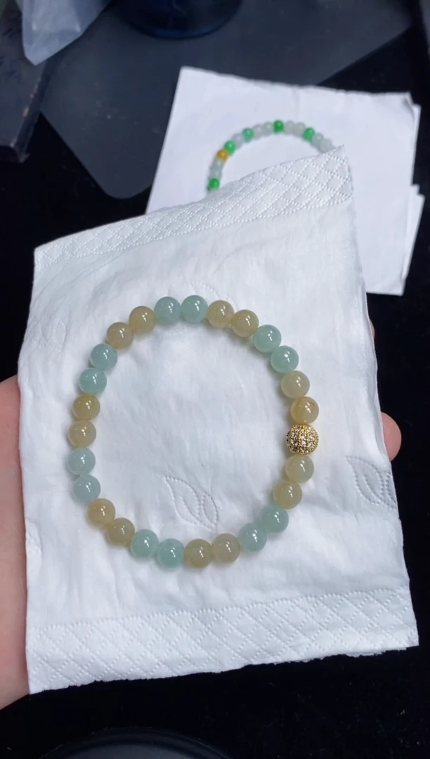 未镶嵌手串翡翠137号链接天然缅甸A货翡翠一物一证