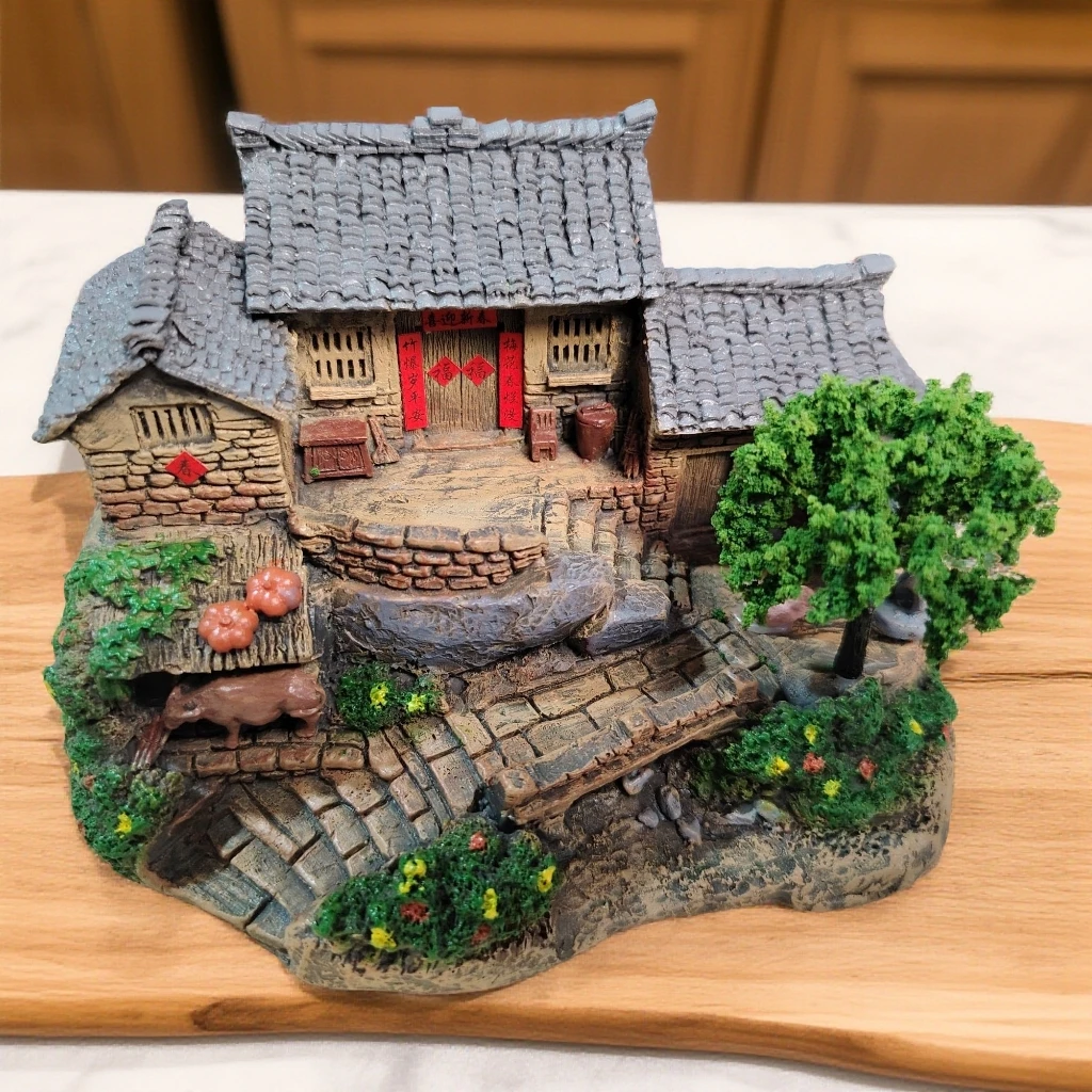 乡思复古怀旧故乡记忆田园风老房子微缩模型家居办公室客厅装饰品