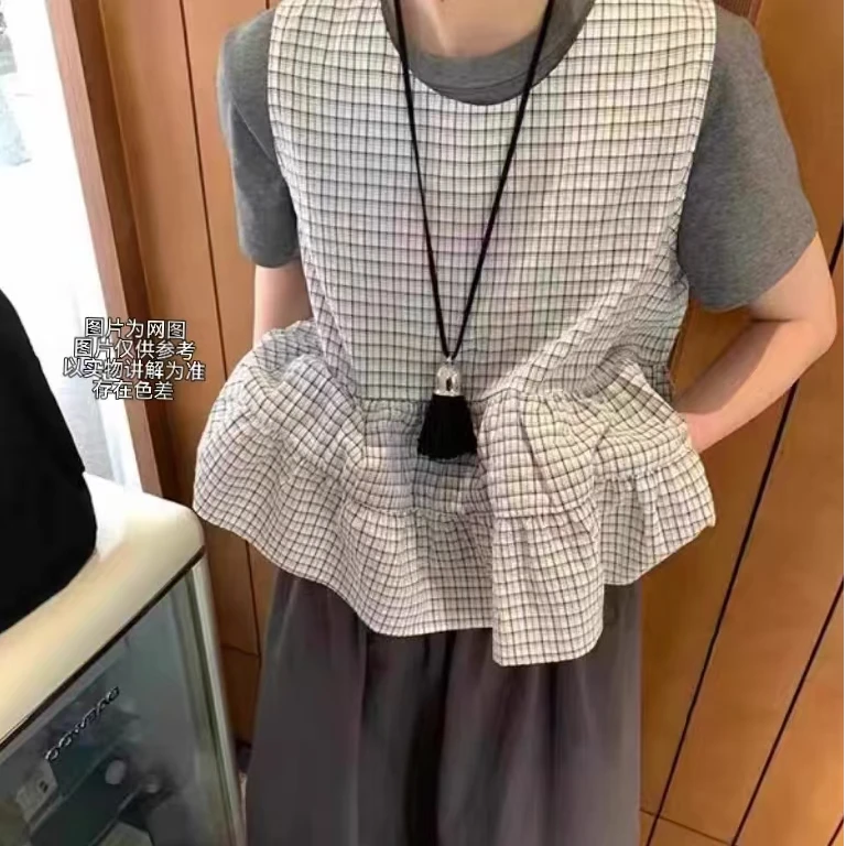 2025夏季新款大码女装慵懒松弛感吊带上衣＋叠穿打底+阔腿裤