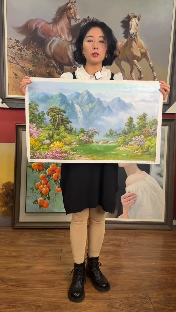 油画【25号】约50*70cm丨朝鲜原创纯手绘孤品油画丨顺丰包邮