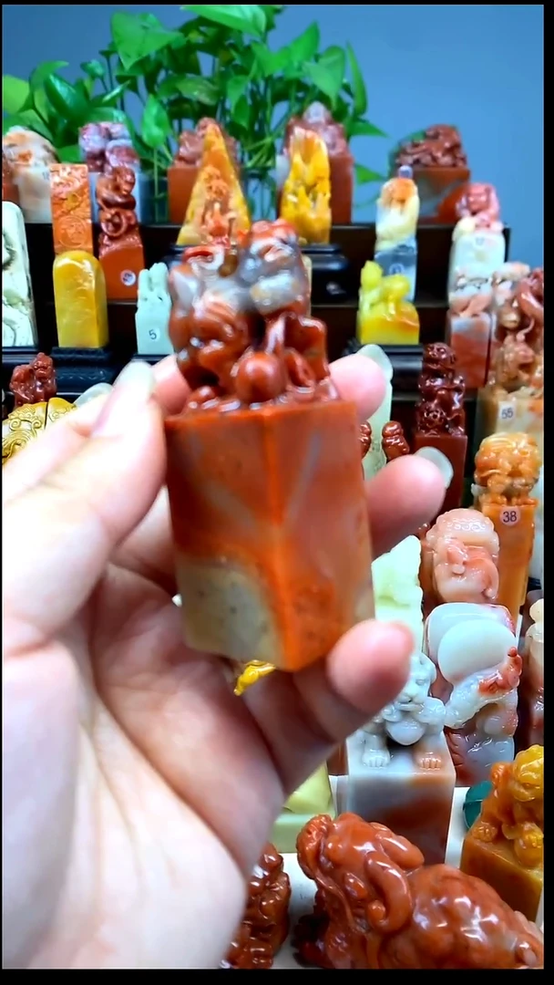 寿山石印石麒麟印章