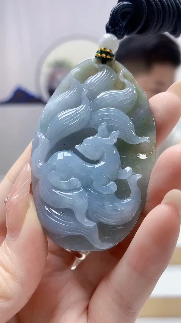 未镶嵌定制翡翠4917DD-毛货挂件45