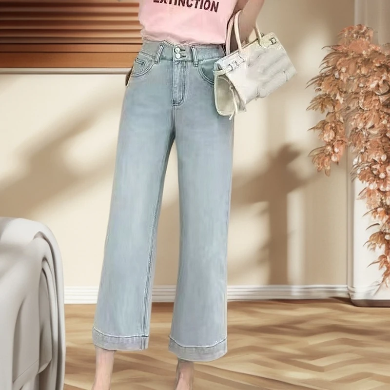 【锦衣服饰】QQ 1188韩系九分复古休闲筒裤