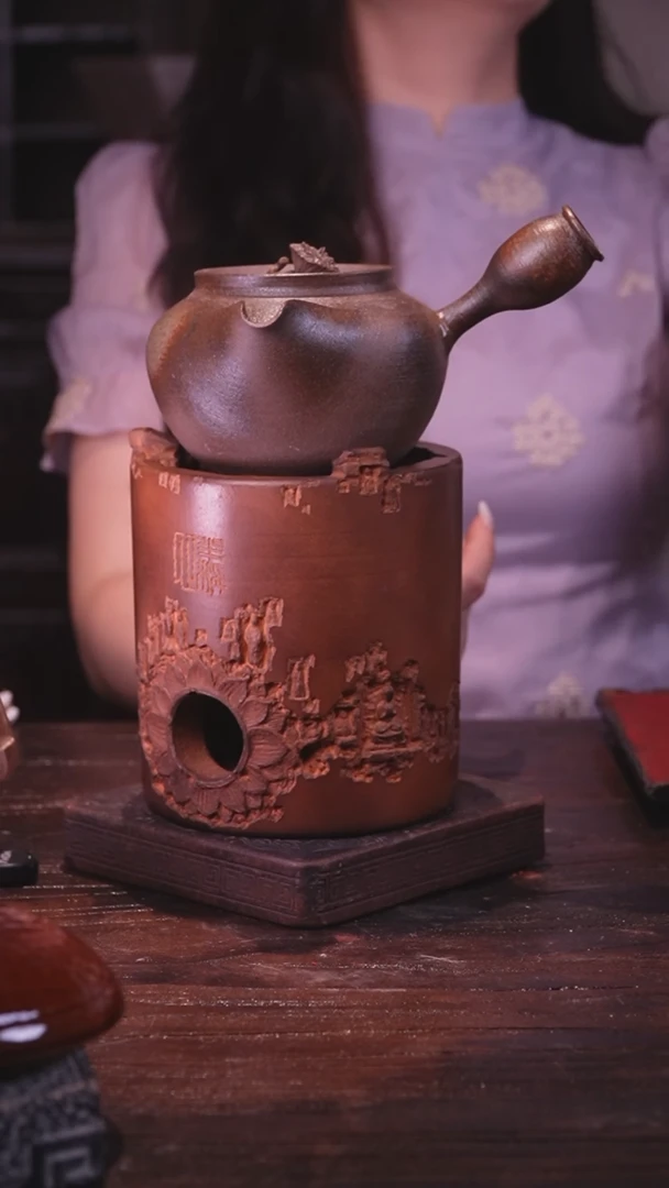 壶莲蓬煮茶侧把+佛窟炉一步到位