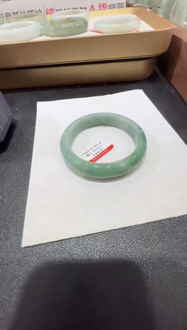 纯天然缅甸A货翡翠手镯54-55mm-45号