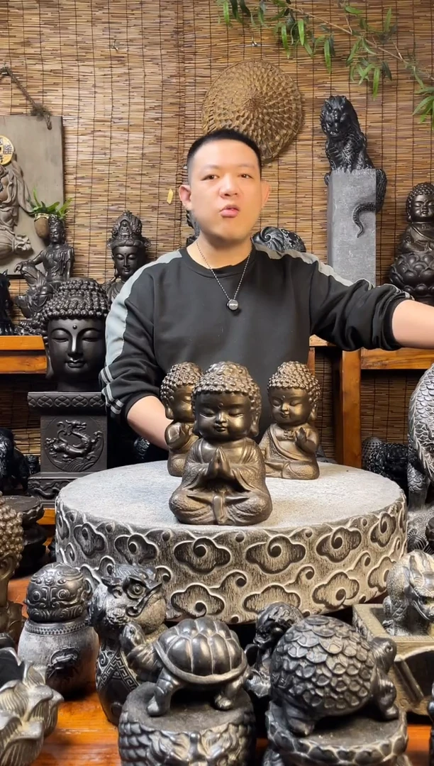 石材22宝宝佛天然青石雕刻