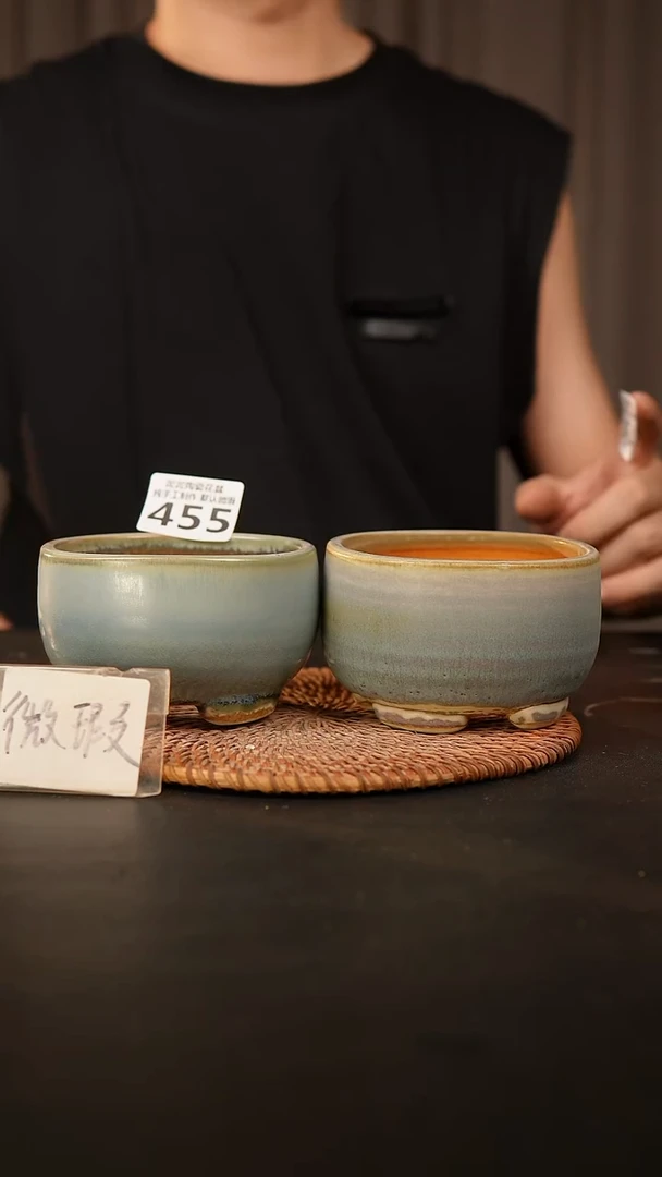 瓷片455 默认微瑕 口约9  高约6