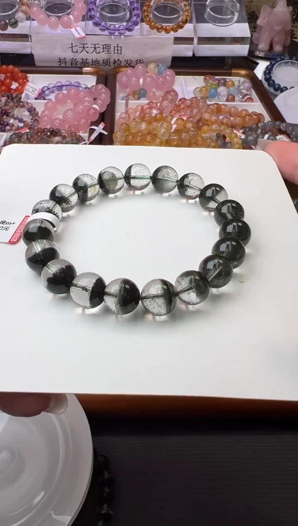 未镶嵌手链水晶半盆绿幽灵10m