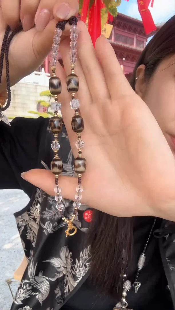 【闪购商品】天珠/玉髓万能链未镶嵌黑金多宝万能链多样性发一