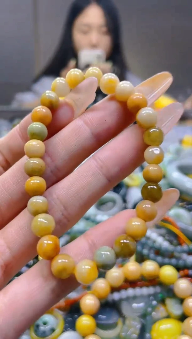 翡翠未镶嵌颈饰7MM/X/翡翠A货一图一物