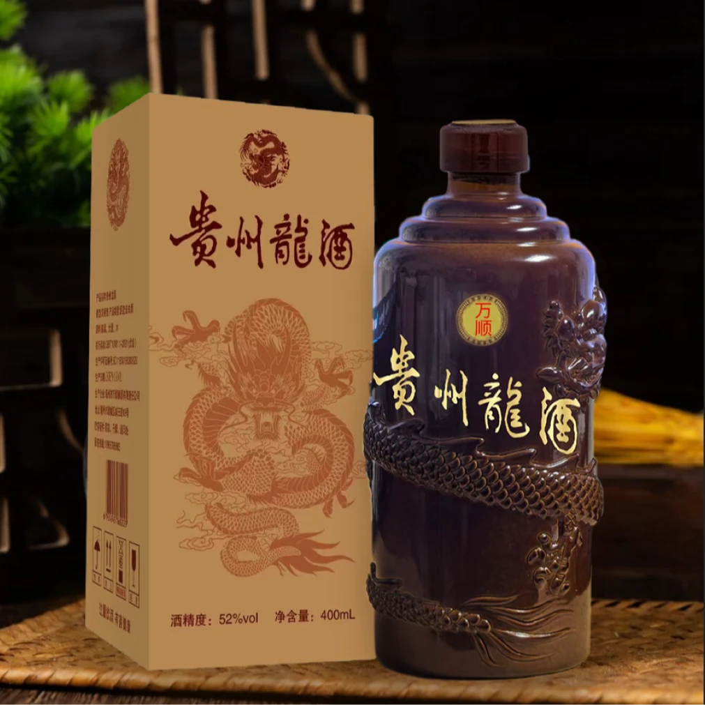 万顺【贵州龍酒】52度浓香型白酒400ml单瓶装纯粮食酒