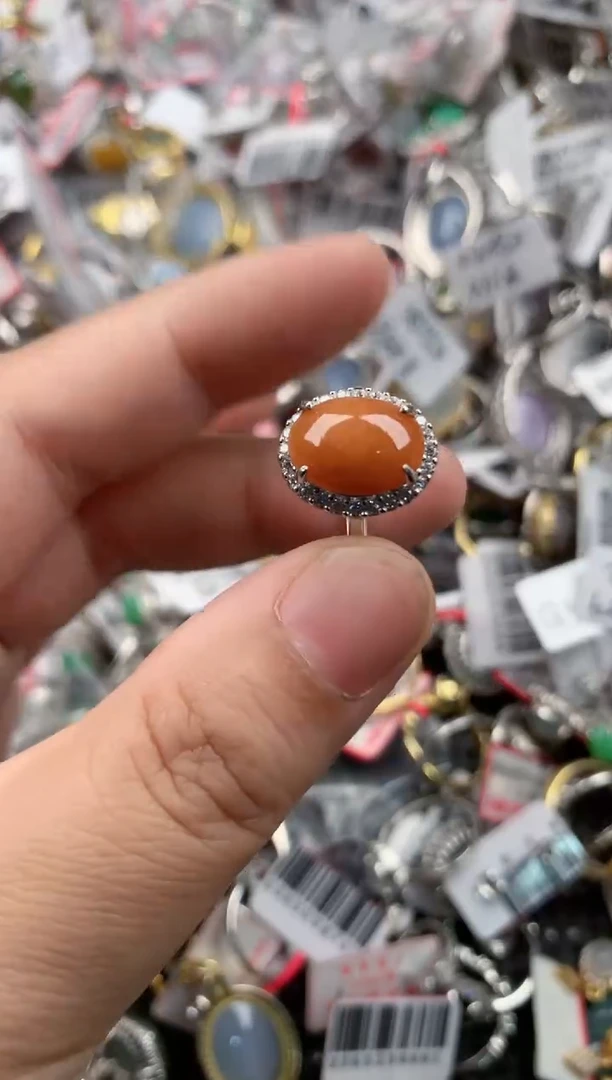 银S925镶嵌戒指翡翠111    3