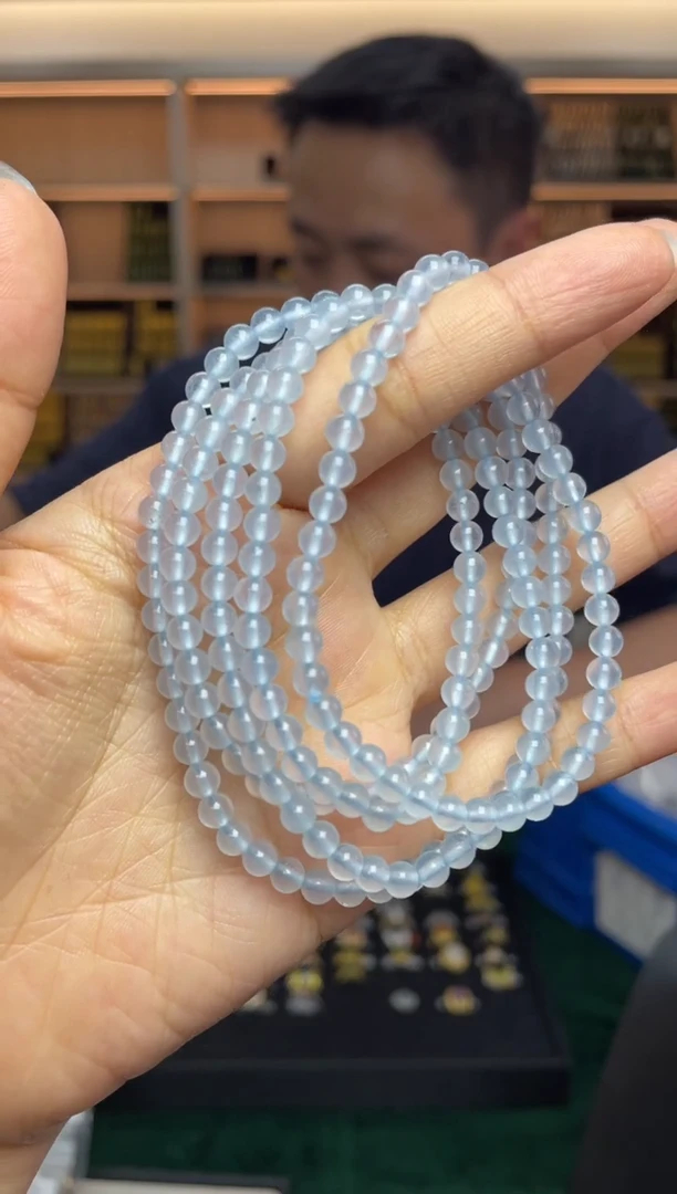 海蓝宝石手串未镶嵌多样性发一件
