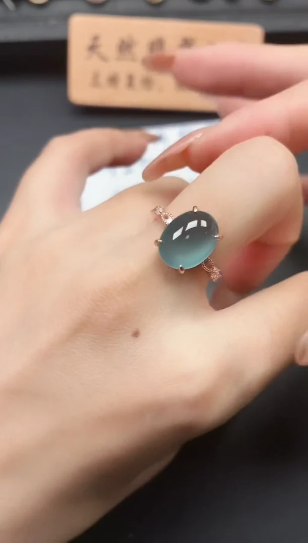 银S925镶嵌戒指翡翠111