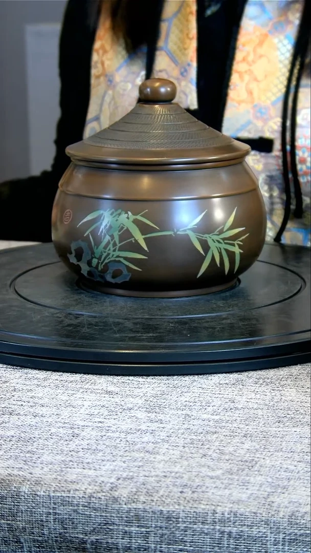 【闪购商品】建水全手工紫陶茶罐精磨030