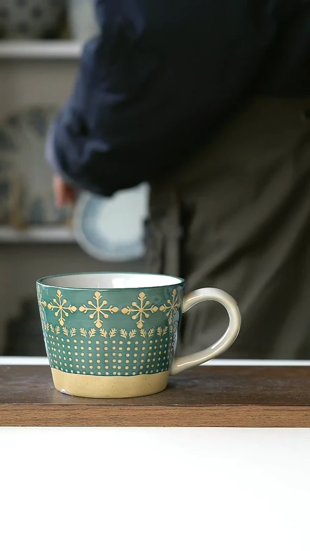 【闪购商品】陶瓷027粗陶瑕疵马克杯@4-2@