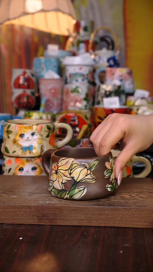 摆件陶泥垚手作 景德镇手工手绘陶瓷器物