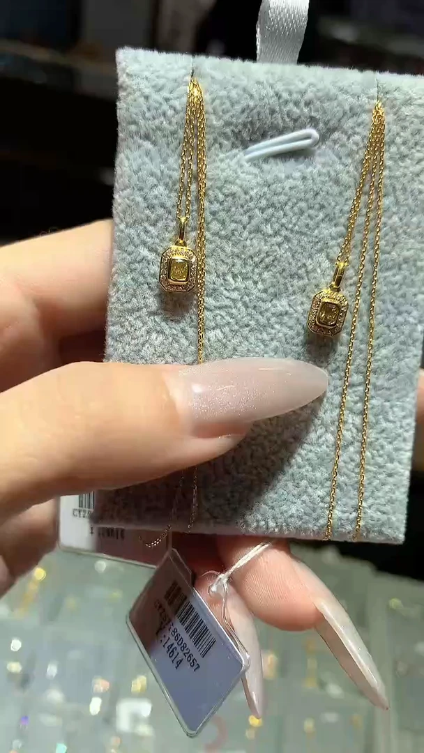 【闪购商品】钻石项链18K金镶嵌项链多样性发一