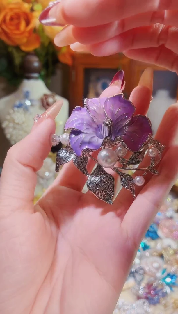 合成立方氧化锆铜合金牵牛花