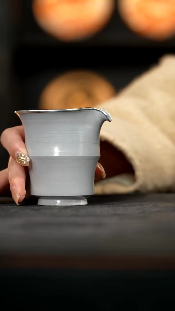 银口竹节公道杯150ml