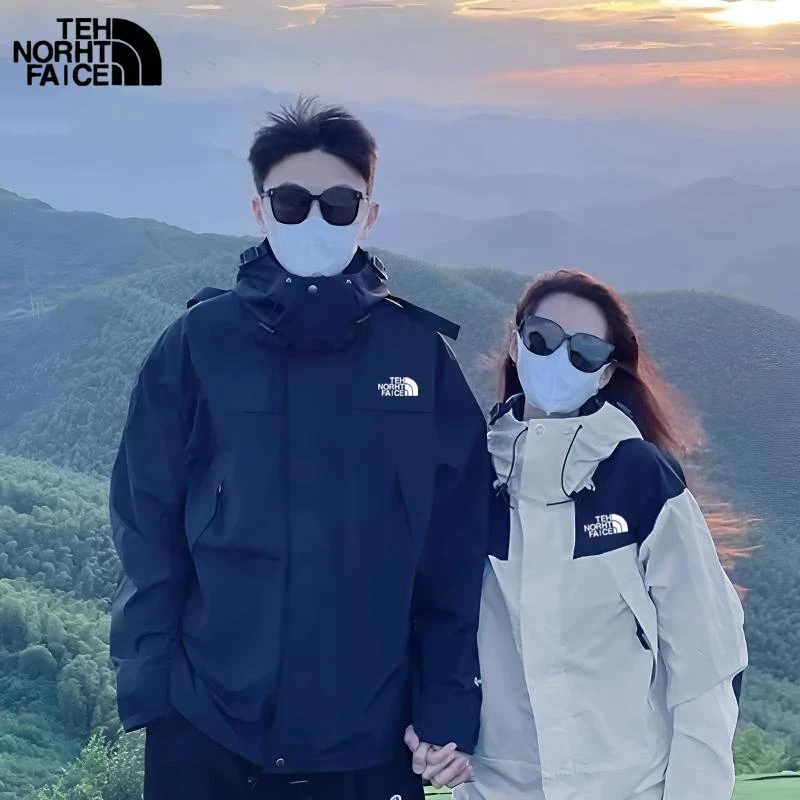 动感北面三合一外套户外可拆两件套防风防水男女加绒登山情侣上衣