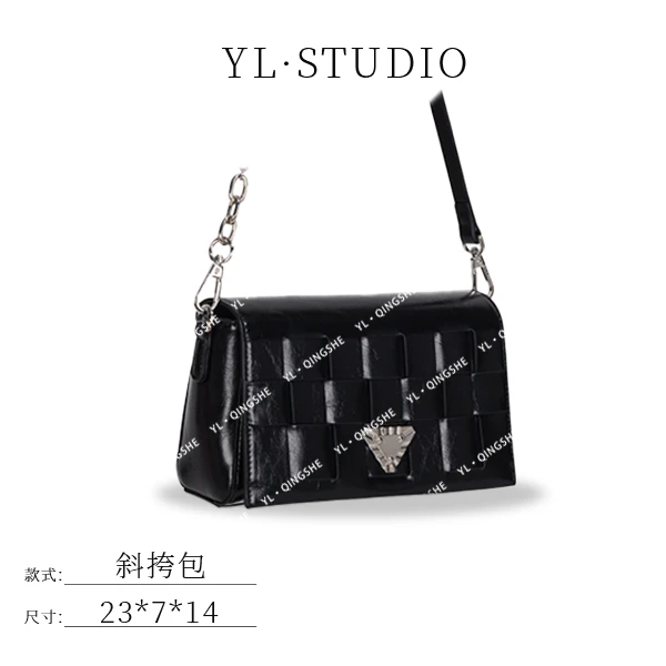 【Elin定制】2025年秋冬新款女包时尚设计单肩包GQ-7796-黑色