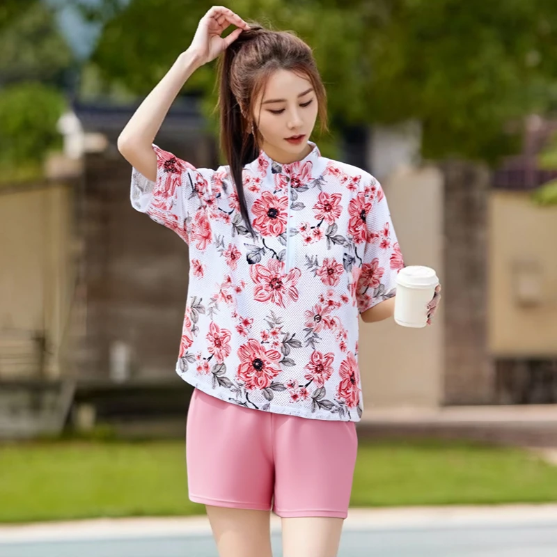 泳衣女夏分体式保守显瘦裤裙式长袖三件套2025新款爆款泡温泉泳装
