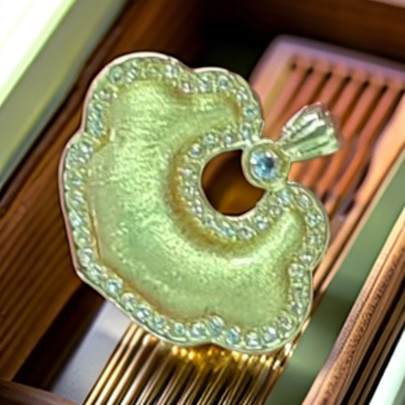 【英豪专属】18K金 新中式古法点钻拉丝如意福锁吊坠 轻奢高级感