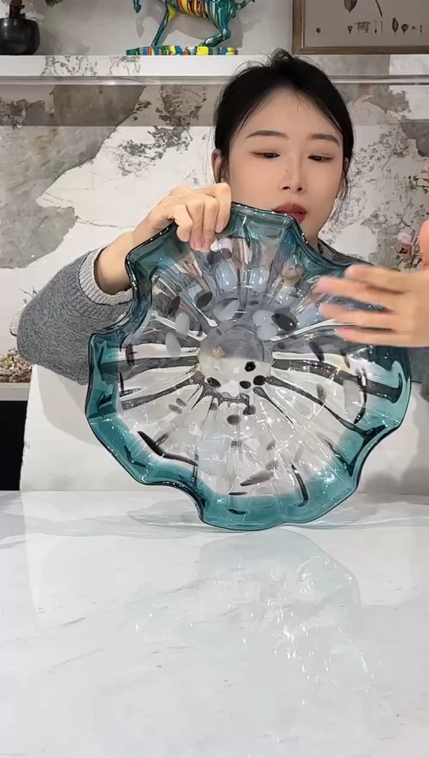 【闪购商品】琉璃荷叶果盘