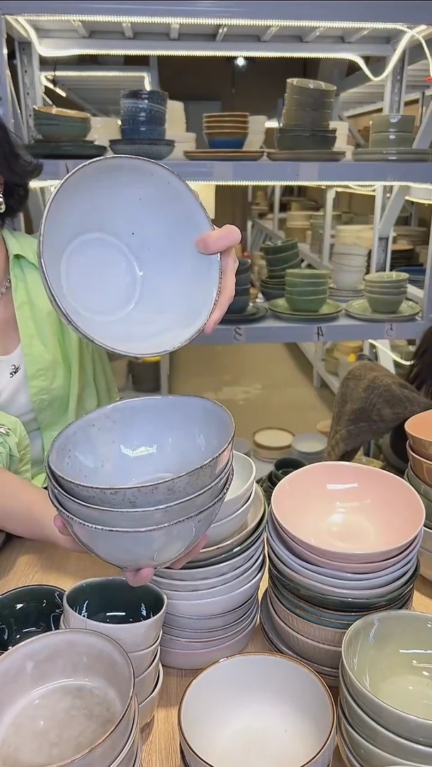 瓷188外贸尾货高温釉下彩陶瓷餐具默认微瑕