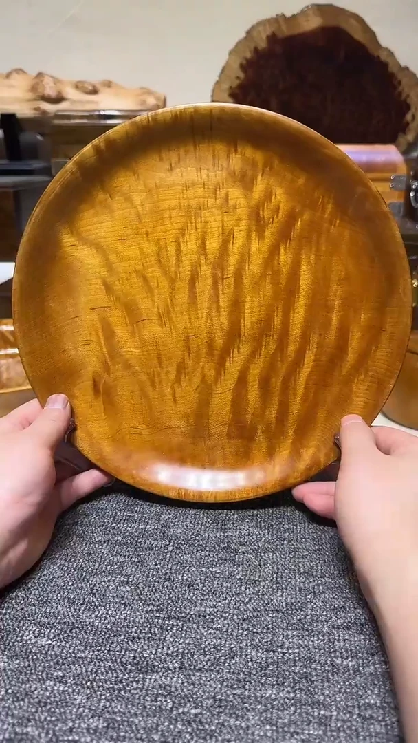 金丝楠木老料满水波聚宝盘 27.7/3.2