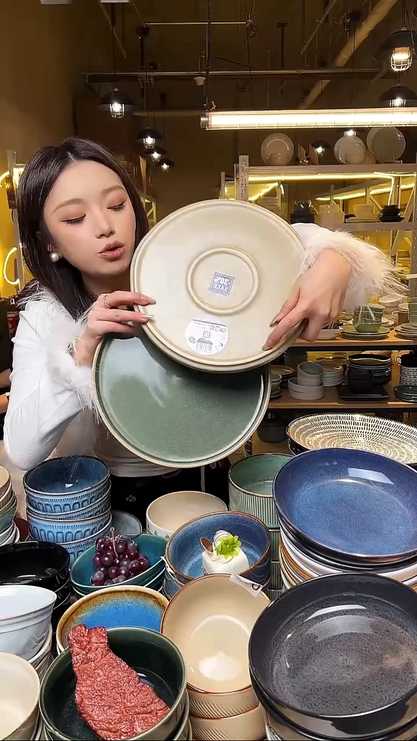 瓷151外贸尾货窑变釉下彩默认微瑕