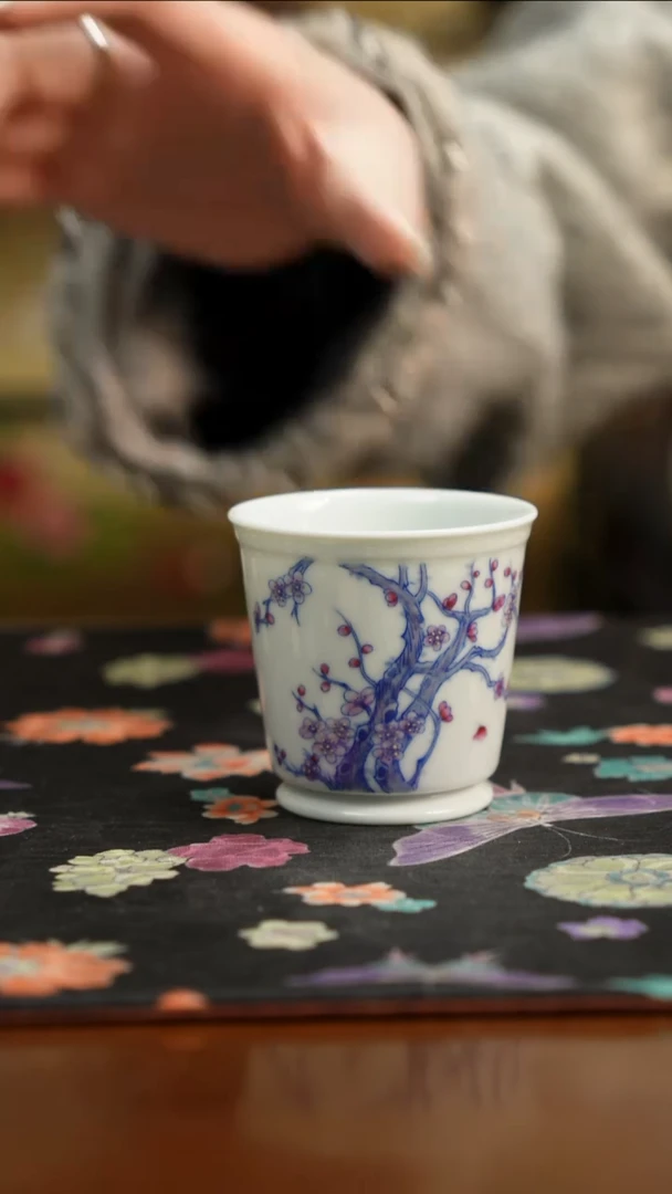 杯景德镇陶瓷杯碗柴烧多人