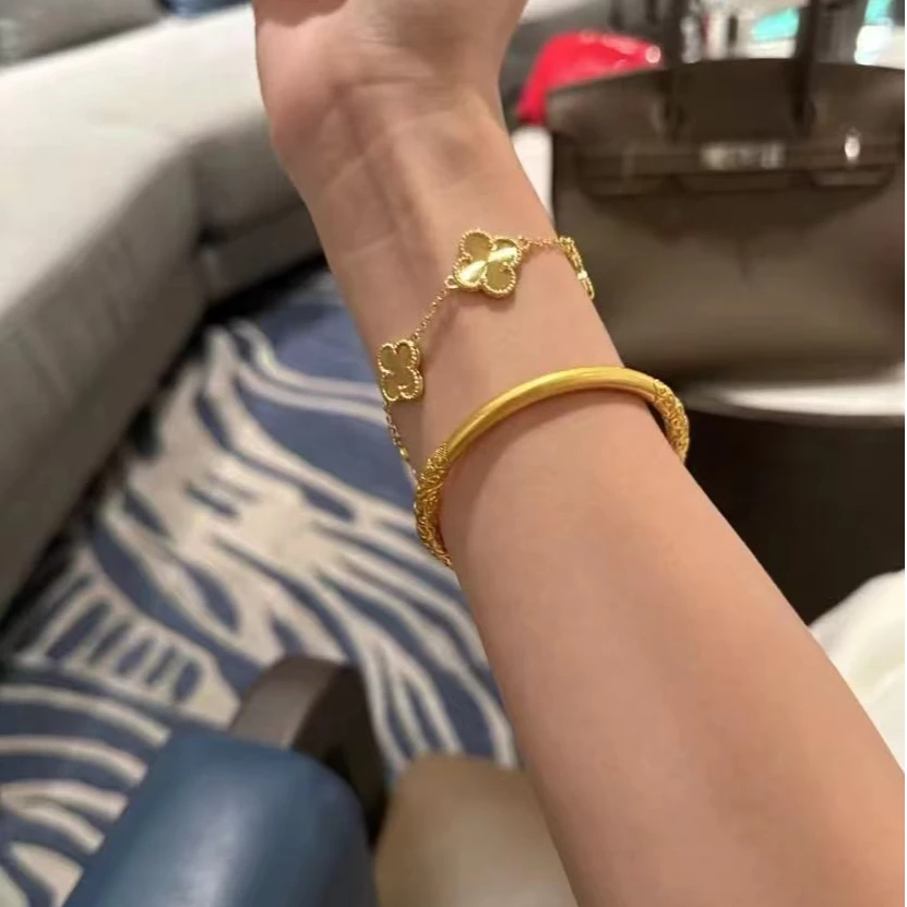 钛钢手链 五花时尚精美手链  S扣