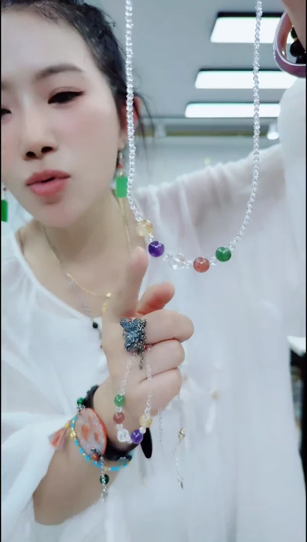 合金颈饰水晶1069五福项链