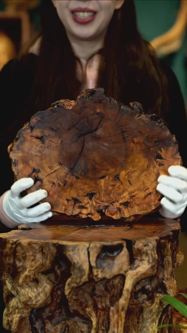 木杯*停雷击枣木底座