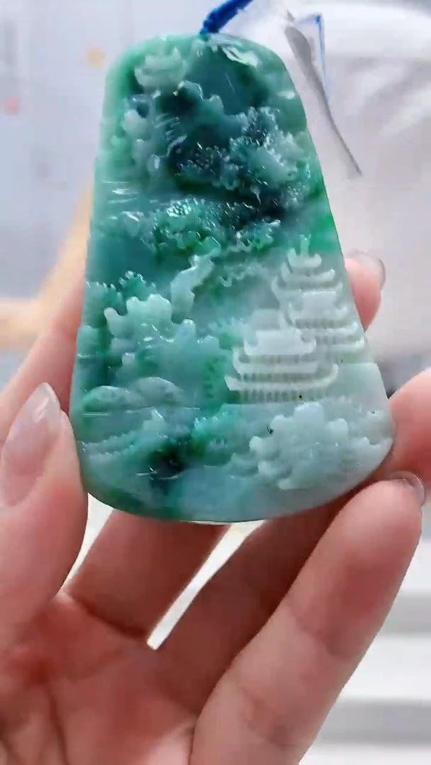 定制翡翠未镶嵌5158lr-毛货挂件96