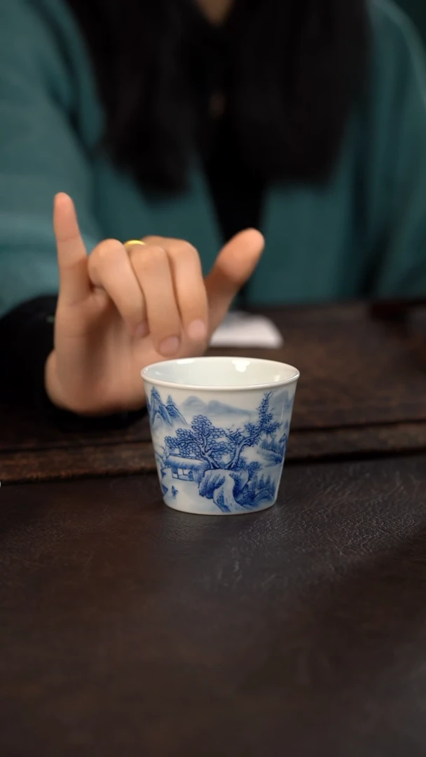 【闪购商品】杯HLX陶瓷山水冰桶杯 随机