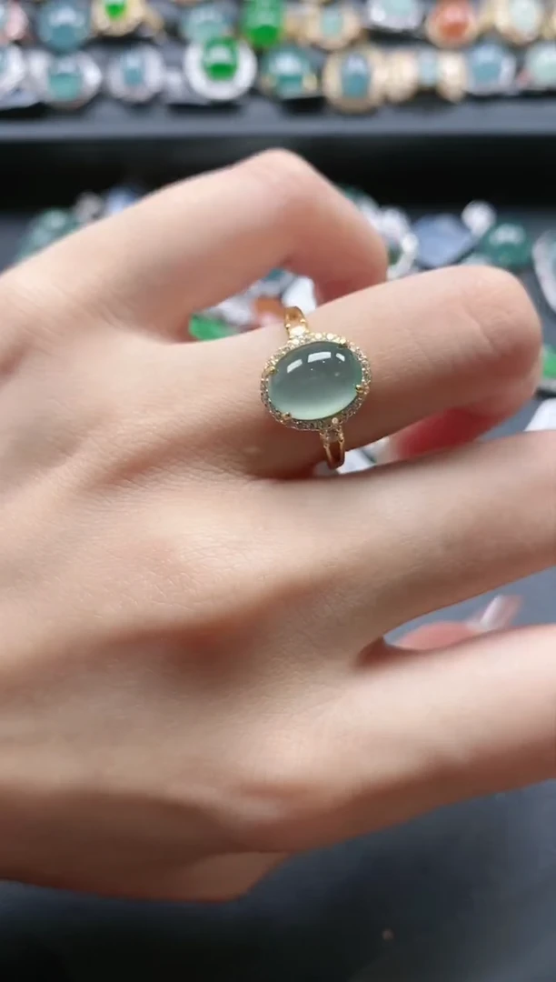 【闪购商品】翡翠戒指银S925镶嵌51511