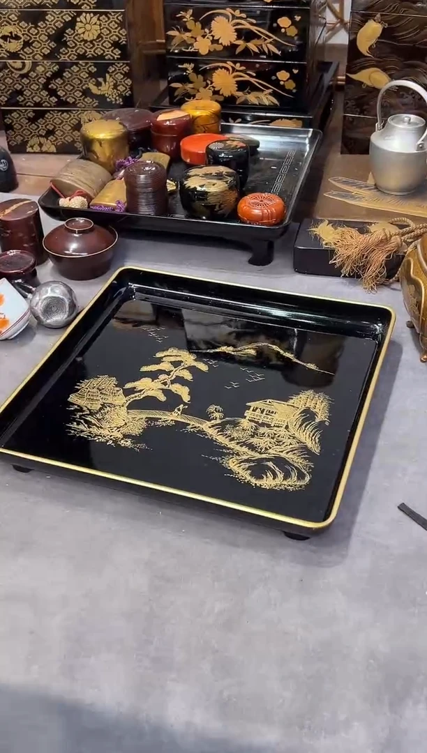轮岛塗 茶台 大漆漆器大漆漆器