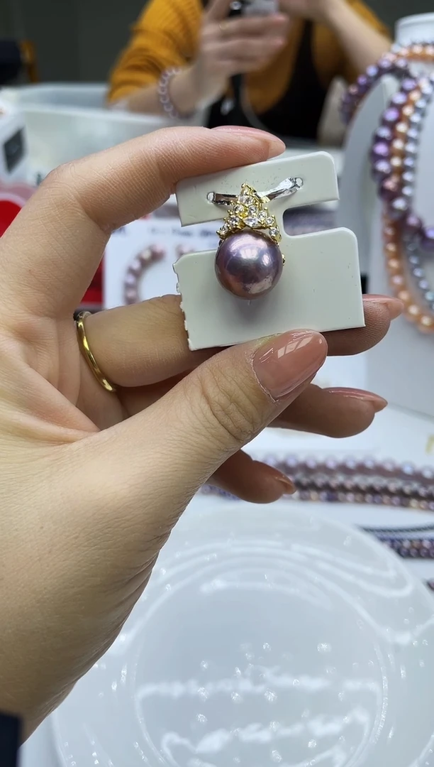 未镶嵌吊坠淡水珍珠紫色系吊坠