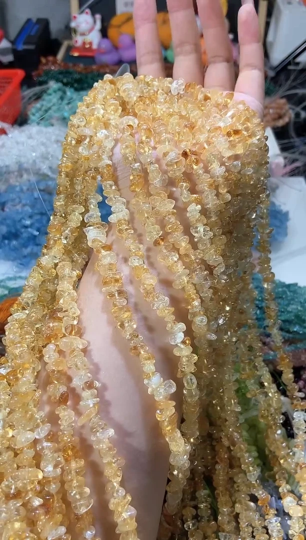 水晶珠宝半成品未镶嵌黄水晶