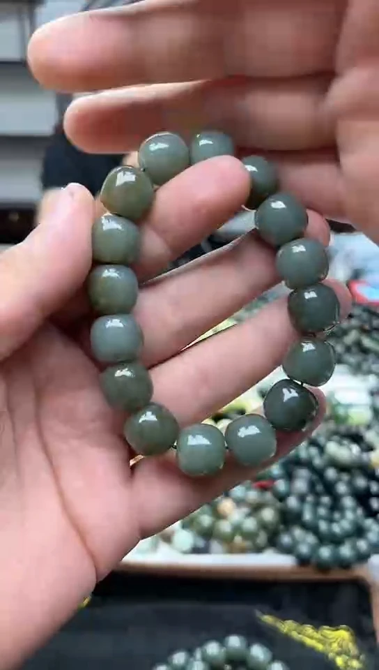 手串未镶嵌和田玉且末天空蓝14