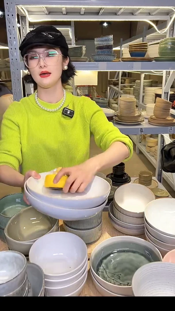 瓷283外贸尾货高温釉下彩陶瓷餐具默认微瑕