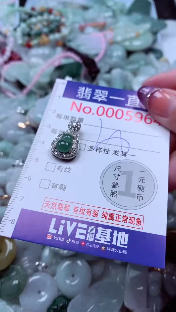 翡翠未镶嵌吊坠(不含链)5964