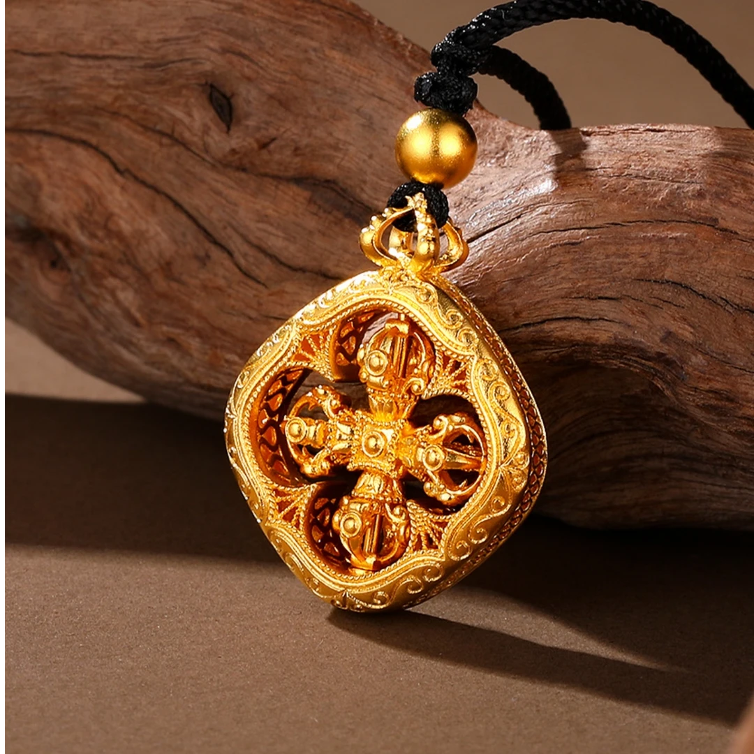 足金999 精工古法 金刚杵 黄金金刚杵可转动 老铺同款 黄金按克卖