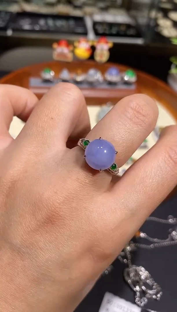 【闪购商品】翡翠戒指18K金镶嵌戒指