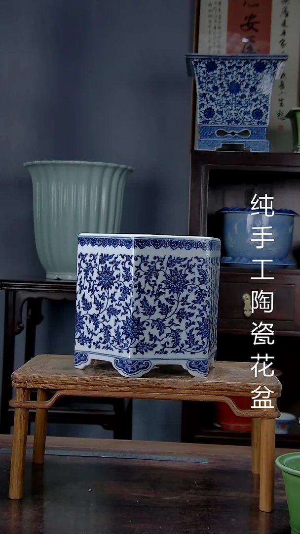 景德镇陶瓷手工花盆