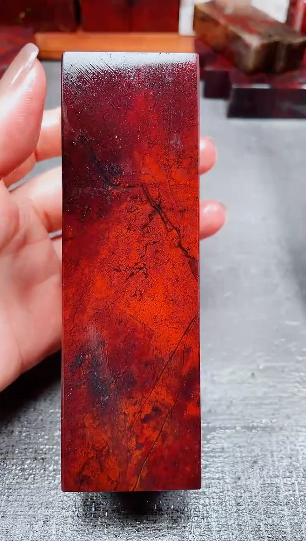 玉桂林鸡血玉素章--28